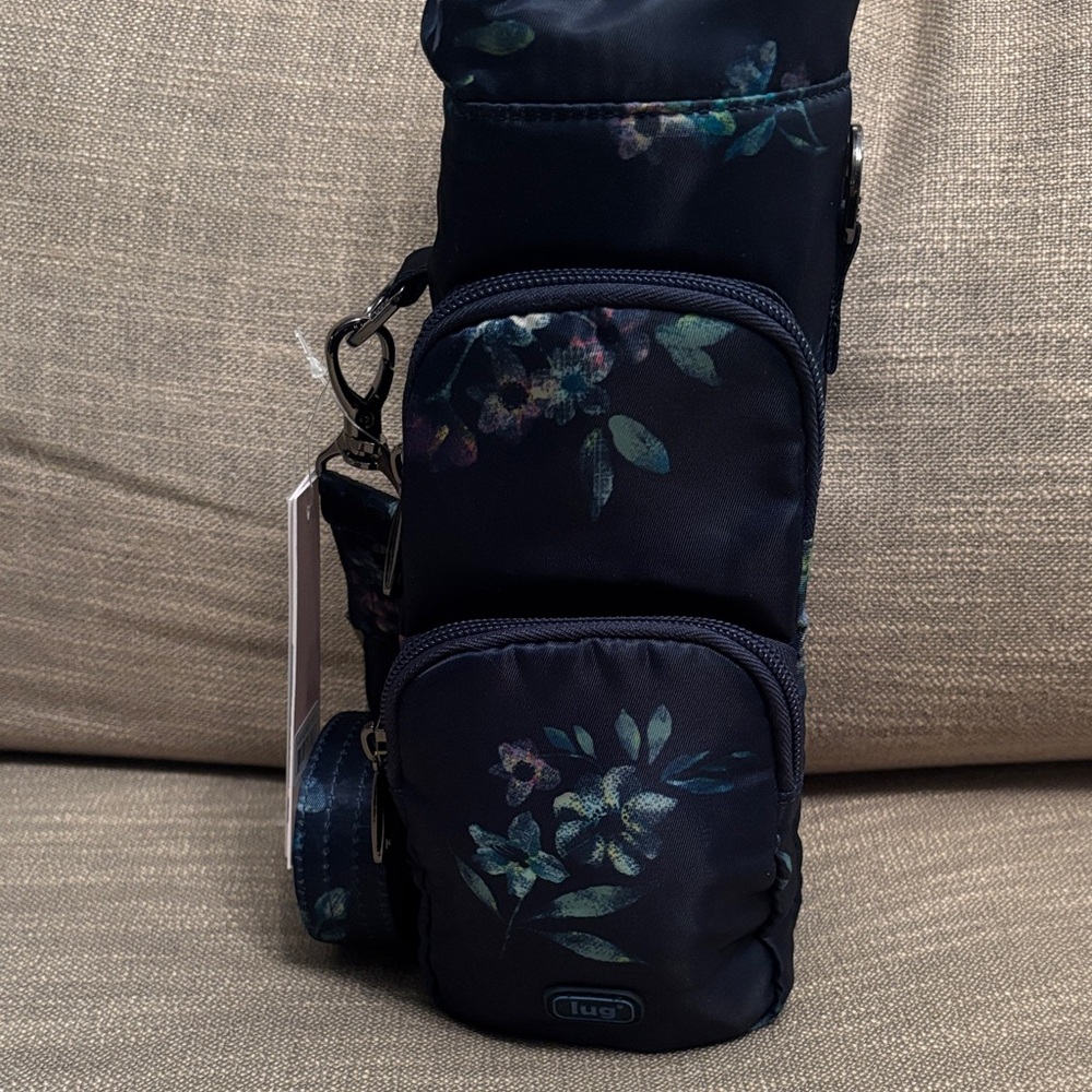 Lug Huggie Bottle Holder Bouquet Navy NWT